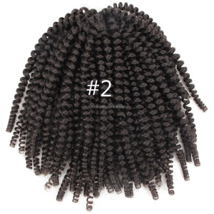 Mèches de 8 Pouces en fibre synthétique aux cheveux bouclé