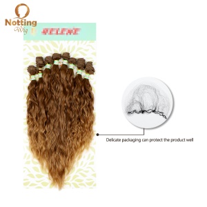Mèche de 16 pouces aux cheveux raides, blonds en  fibres synthétiques pour femmes