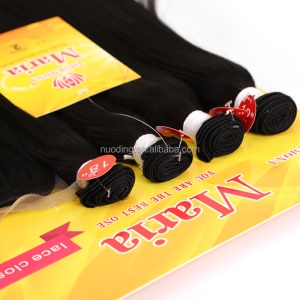 Extension de cheveux lot de 6 pièces cheveux noir longs et raides avec fermeture en dentelle 4 longueurs differentes