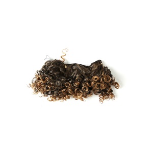 Extension de cheveux bouclée courts noirs 4 pouces Fibres de haute température