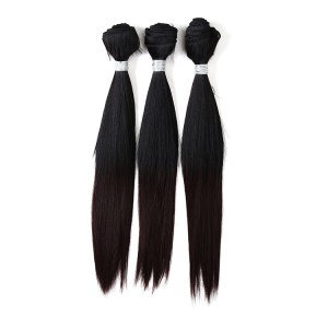 Perruque extensions de cheveux en fibre chimique résistant aux hautes températures cheveux raides