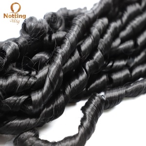 Extension de cheveux synthétique avec clip cheveux noir bouclé 22 pouces
