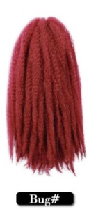 18 pouces mèches dreadlocks en fibre synthétique résistante à la chaleur