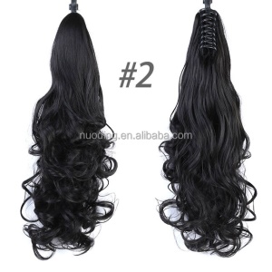 Postiche queue de cheval en fibre synthétique cheveux ondulé 24 pouces