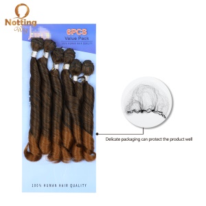 Mèches de cheveux synthétiques résistant  à la chaleur 16 pouces ensemble de 6 pièces