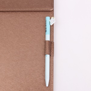 Pochette de dossier en cuir avec magnétique fermoir Noir