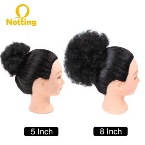 Chignon  Afro en fibre synthétique