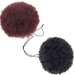 Chignon  Afro en fibre synthétique