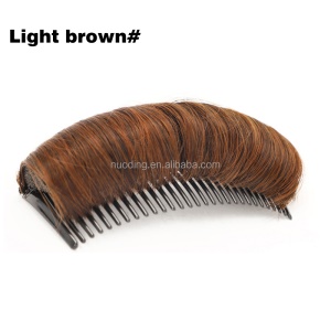 Extensions duveteux pour cheveux avec peigne en fibre synthétique