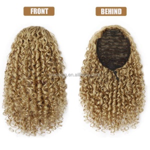 Perruque de 14 pouces aux cheveux bouclée en fibre synthétique