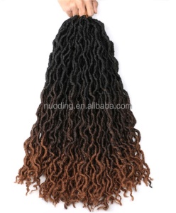 Extensions de cheveux synthétiques style faux locs en fibre basse température 18 pouces
