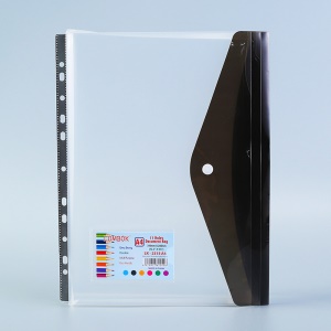 Pochette à documents A4 en plastique transparent