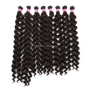 Extension de cheveux Deep Wave 16 pouces sans colle lot de 8pcs