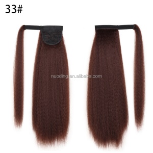Extension de cheveux en fibre synthétique cheveux raides avec colle magique 22 pouces