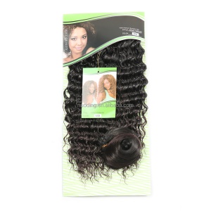Mèche en fibre synthétique 16 pouces cheveux longs bouclés Deep Wave