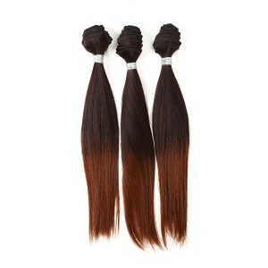 Perruque extensions de cheveux en fibre chimique résistant aux hautes températures cheveux raides