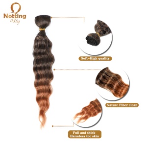 Mèches de cheveux synthétiques 12 pouces brun 100% synthétique résistant à la chaleur