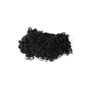 Extension de cheveux bouclée courts noirs 4 pouces Fibres de haute température