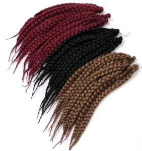 Tresses pour homme et femme de 14 pouces en fibre synthétique