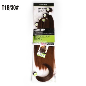 Mèches synthétiques lot de 4 pièces cheveux lisses de différentes longueurs
