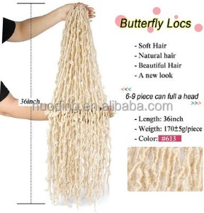 Extension locs papillon en fibre synthétique blonde