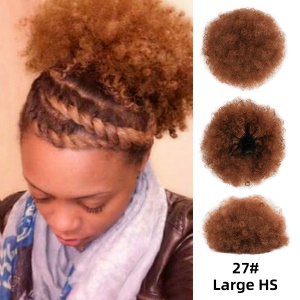 Chignon  Afro en fibre synthétique