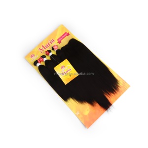 Extension de cheveux lot de 6 pièces cheveux noir longs et raides avec fermeture en dentelle 4 longueurs differentes