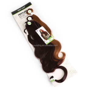 Extension de cheveux lot de 4 pièces cheveux en fibre synthétique longs et ondulés 4 longueurs differentes