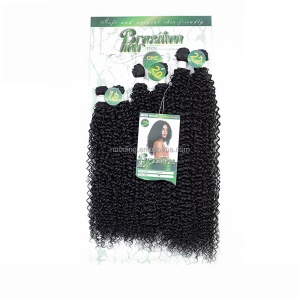 Mèches synthétiques à haute température lot de 6 avec Trois longueurs cheveux longs bouclés Facile à installer