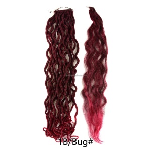 Extension de cheveux 20 pouces fibre de haute température cheveux long et ondulé