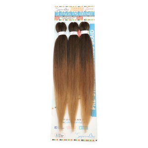 Extension de cheveux noir-marron doux synthétique pour tressage 26 pouces