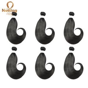 Mèche de cheveux synthétiques ondulés ensemble de 6 pièces 8 pouces
