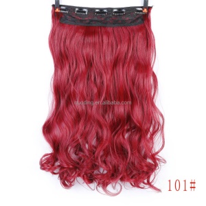 Extensions de cheveux synthétique en fibre 24 pouces avec clip