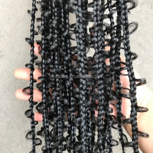 Mèche cheveux tressé noir en Fibre de haute température 24 pouces