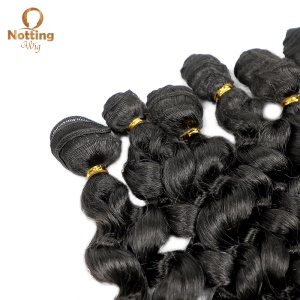 Extension de cheveux en fibre haute température cheveux bouclés Deep Wave 18 pouces