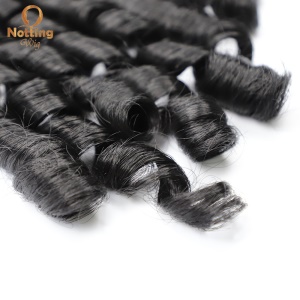 Extension de cheveux synthétique avec clip cheveux noir bouclé 22 pouces