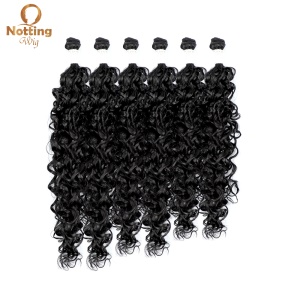 Mèches de cheveux synthétiques 18 pouces noir 100% synthétique résistant à la chaleur
