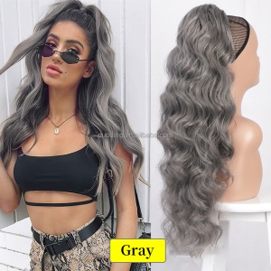 Mèches en fibre synthétique cheveux long ondulé 24 pouces