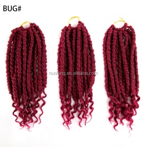 mèches bouclée aux cheveux en fibre synthétiques  à basse température de 12 pouces 12 mèches/pack