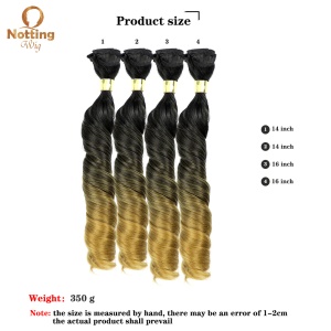 Extension de cheveux longs ondulés noir-blond Natural Wave