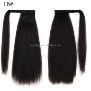 Perruque queue de cheval mèches en fibre sythétique cheveux doux 22 pouces