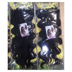 Extension de cheveux synthétique body wave cheveux 20 pouces doux et lisse