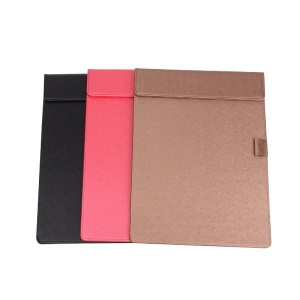 Pochette de dossier en cuir avec magnétique fermoir Noir