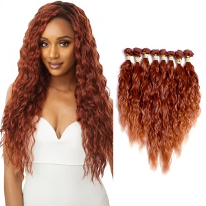 Extension de cheveux en fibre de haute température cheveux ondulés  26 pouces