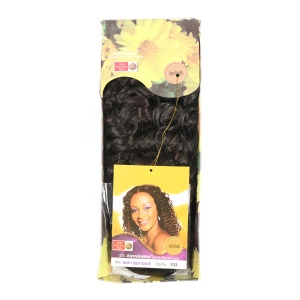 Extension de cheveux synthétique bouclés de 16 pouces