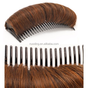 Extensions duveteux pour cheveux avec peigne en fibre synthétique