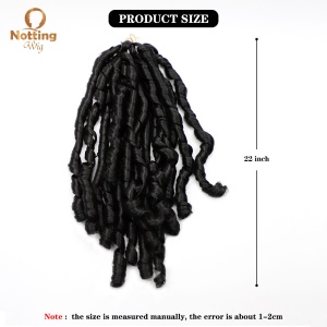Extension de cheveux synthétique avec clip cheveux noir bouclé 22 pouces