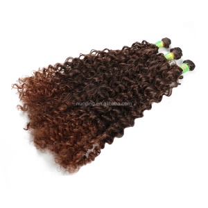 Mèches de 16 pouces aux cheveux ondulés en fibre synthétique