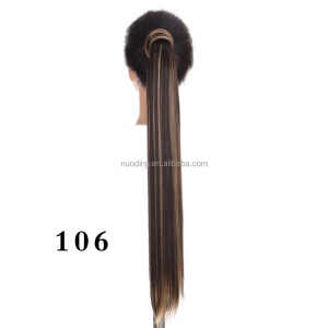 Perruque - Postiche  en fibre  synthétique au  cheveux raides de 34 pouces avec cordon de serrage