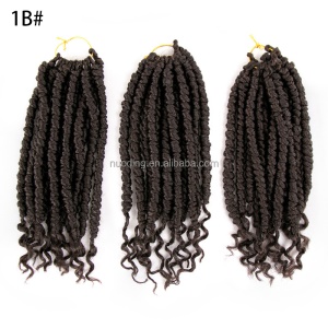 mèches bouclée aux cheveux en fibre synthétiques  à basse température de 12 pouces 12 mèches/pack